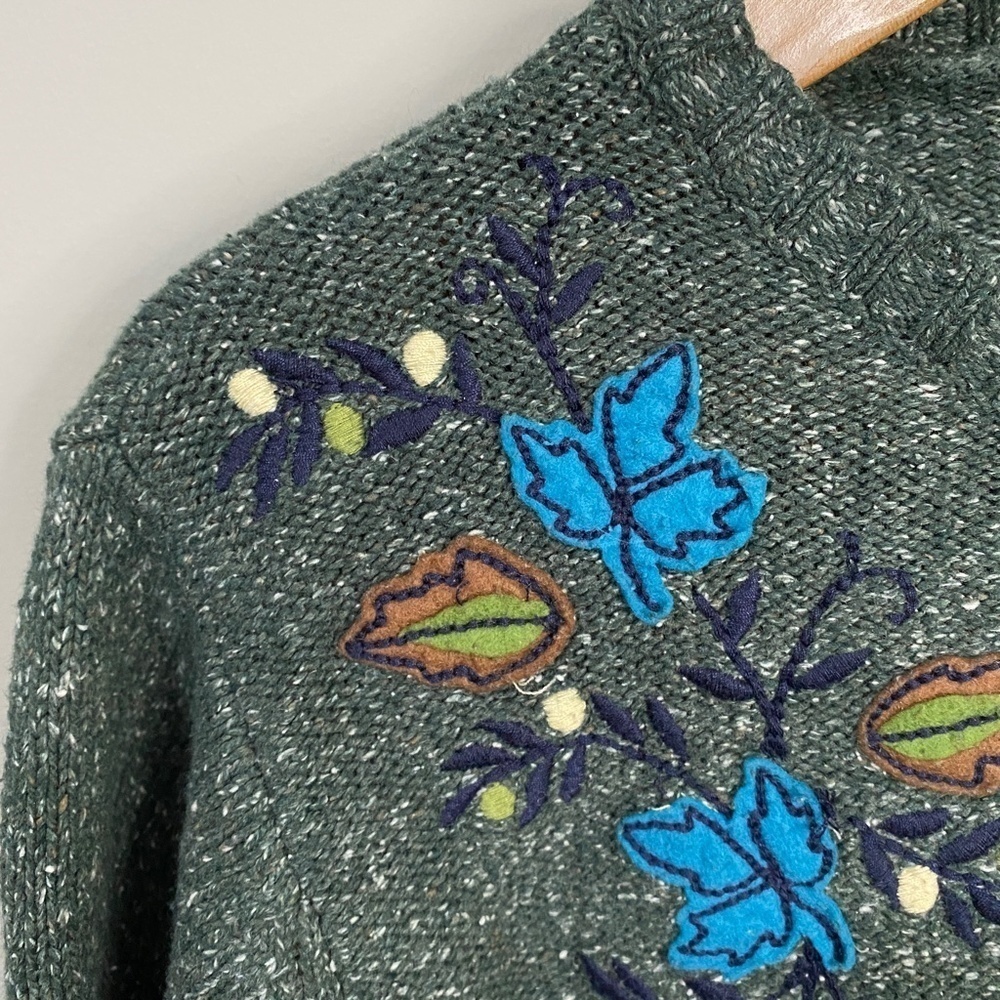 Vintage‎ Penmans Women's Button Front Green Floral Cardigan Size Small - Picture 3 of 9